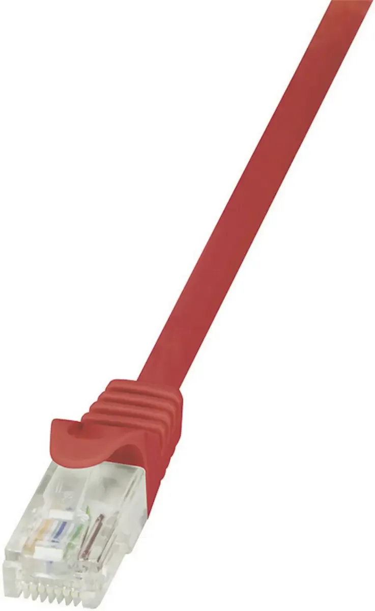 CP2054U RJ45 Netwerkkabel, patchkabel CAT 6 U/UTP 2.00 m Snagless 1 stuk(s) van LogiLink in Rood – productfoto