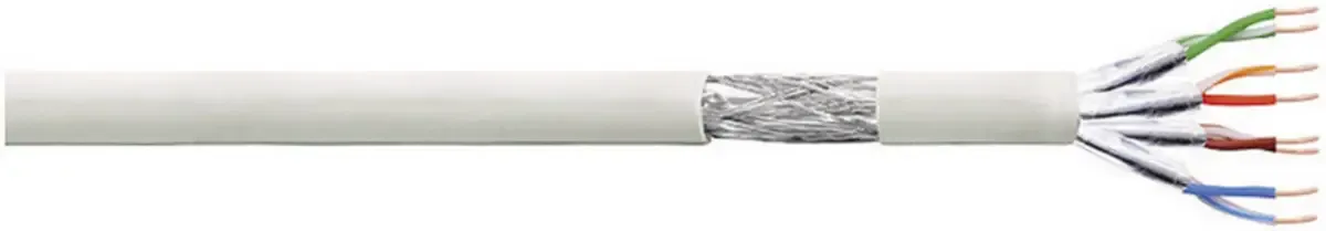 CP2100S Netzwerkkabel CAT 6 S/FTP 4 x 2 x 0.1 mm² + 2 x 2 x 0.1 mm² Grau 100 m von LogiLink in Grau – Produktfoto