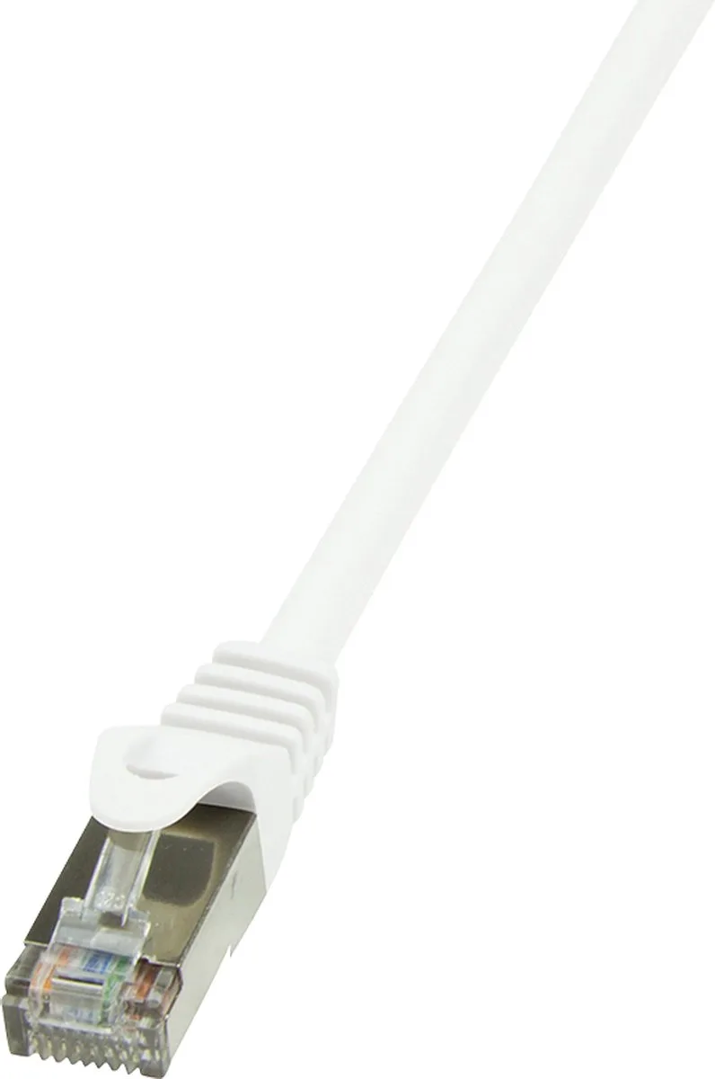 CP2101S RJ45 Netwerkkabel, patchkabel CAT 6 F/UTP 15.00 m Snagless 1 stuk(s) by LogiLink in White – product photo