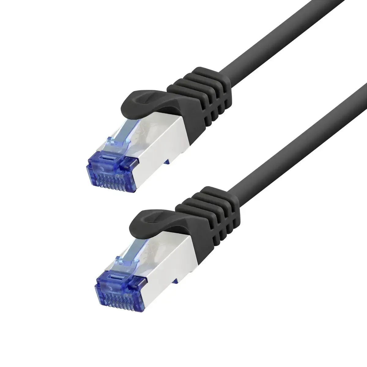 CP4043S RJ45 Patchkabel CAT 6a S/FTP 1.50 m Schwarz CCA-Leiter, Flammwidrig, Halogenfrei 1 St. fra LogiLink – produktbillede