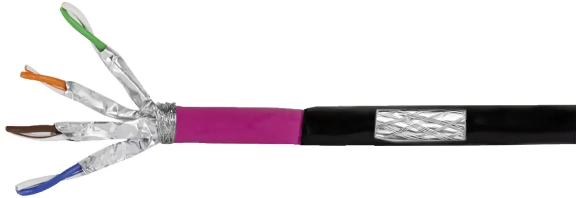 CPV0083 Netzwerkkabel CAT 7 S/FTP 4 x 2 x 0.57 mm Schwarz 250 m von LogiLink in Schwarz – Produktfoto