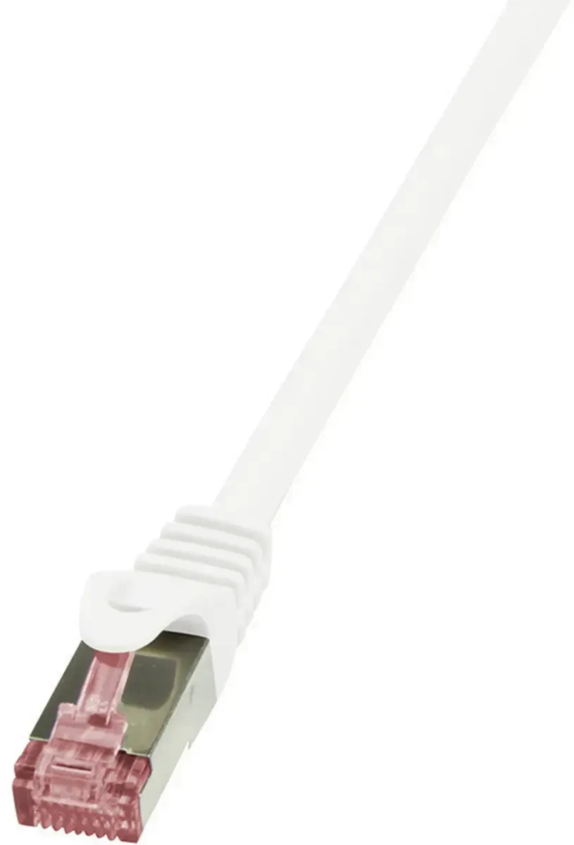 CQ2041S RJ45 Netwerkkabel, patchkabel CAT 6 S/FTP 1.50 m Vlambestendig, Snagless 1 stuk(s) van LogiLink in Wit – productfoto