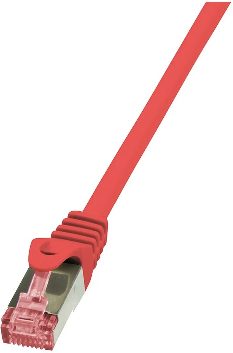 CQ2044S RJ45 Netwerkkabel, patchkabel CAT 6 S/FTP 1.50 m Vlambestendig, Snagless 1 stuk(s) de LogiLink en Rouge – photo produit