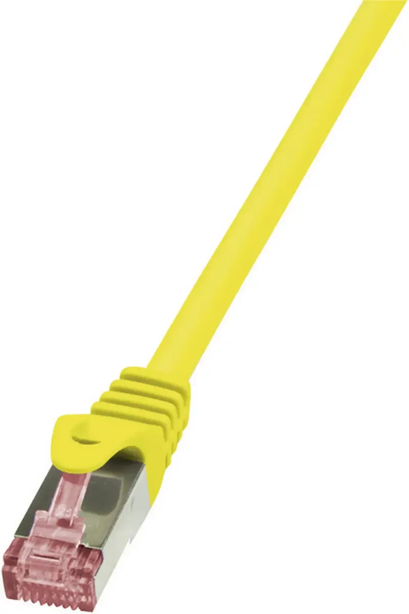 CQ2047S RJ45 Netwerkkabel, patchkabel CAT 6 S/FTP 1.50 m Vlambestendig, Snagless 1 stuk(s) van LogiLink in Geel – productfoto