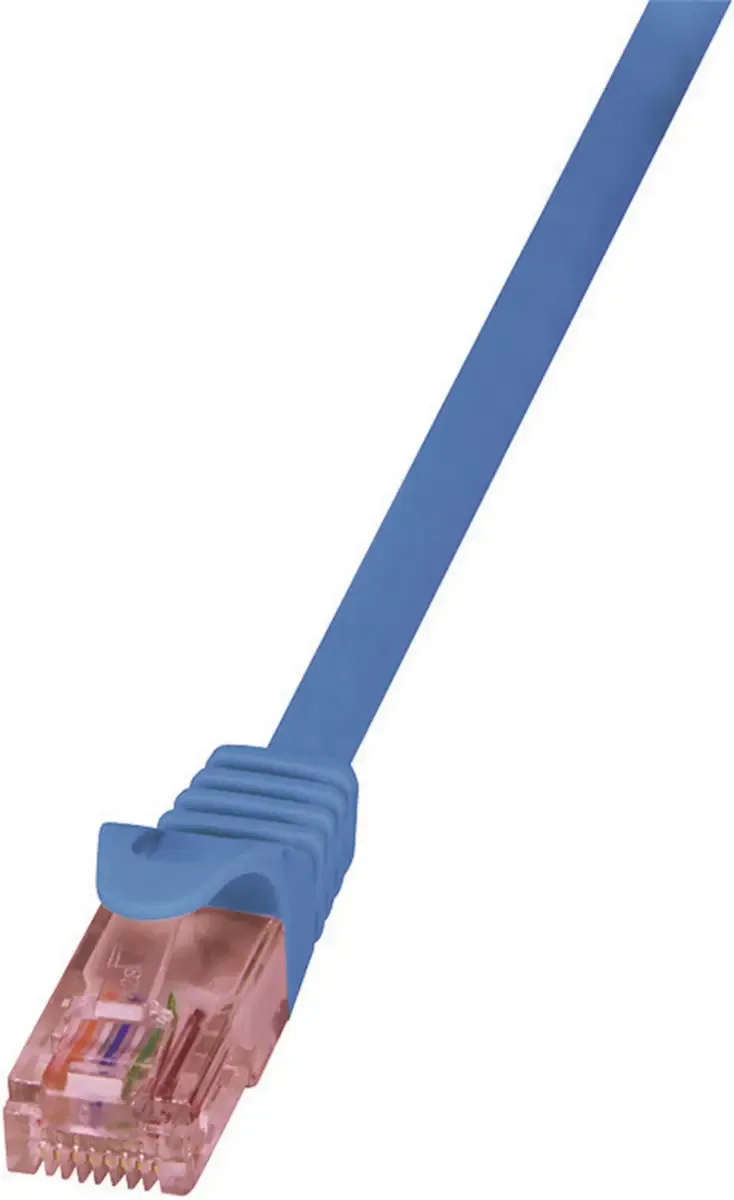 CQ2056U RJ45 Patchkabel CAT 6 U/UTP 2.00 m Blau Flammwidrig, mit Rastnasenschutz 1 St. von LogiLink – Produktfoto