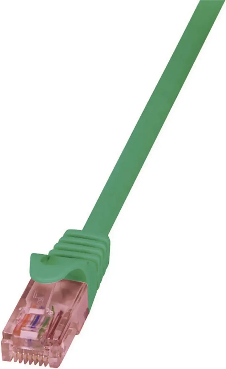 CQ2065U RJ45 Netwerkkabel, patchkabel CAT 6 U/UTP 3.00 m Vlambestendig, Snagless 1 stuk(s) van LogiLink in Groen – productfoto