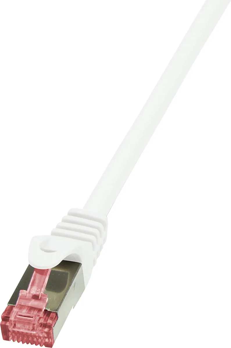 CQ2101S RJ45 Netwerkkabel, patchkabel CAT 6 S/FTP 15.00 m Vlambestendig, Snagless 1 stuk(s) van LogiLink in Wit – productfoto