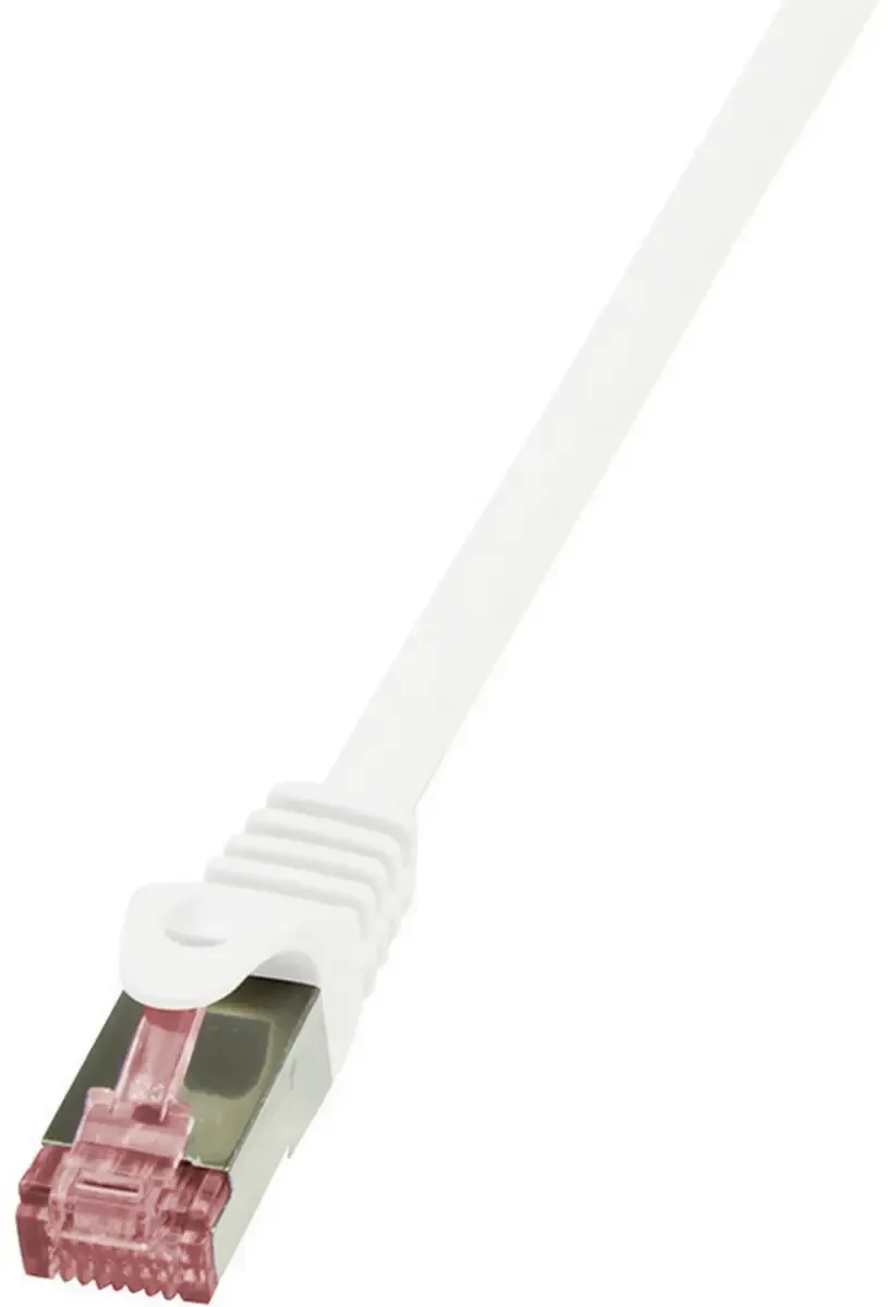 CQ2121S RJ45 Netwerkkabel, patchkabel CAT 6 S/FTP 30.00 m Vlambestendig, Snagless 1 stuk(s) fra LogiLink i Hvid – produktbillede