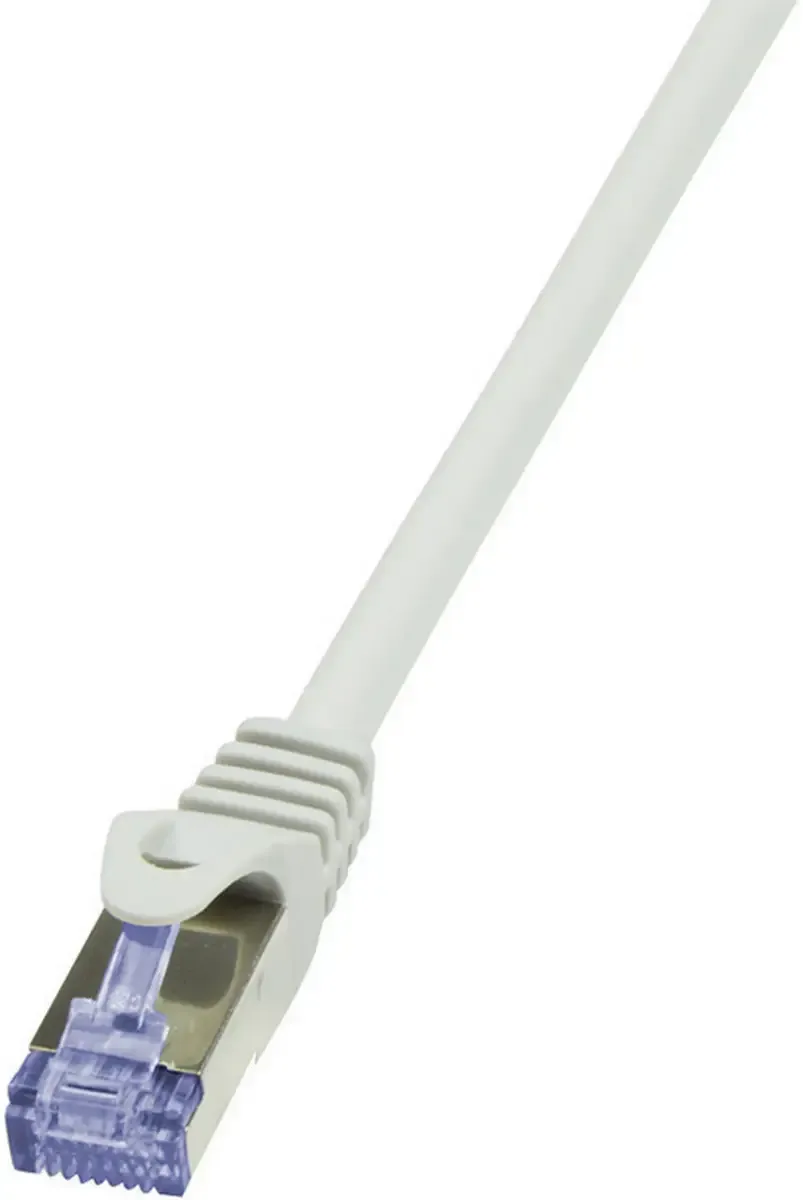 CQ3021S RJ45 Netwerkkabel, patchkabel CAT 6A S/FTP 0.50 m Vlambestendig, Snagless 1 stuk(s) fra LogiLink i Hvid – produktbillede