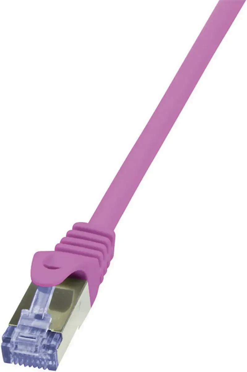 CQ3029S RJ45 Patchkabel CAT 6a S/FTP 0.50 m Pink Flammwidrig, mit Rastnasenschutz 1 St. van LogiLink – productfoto