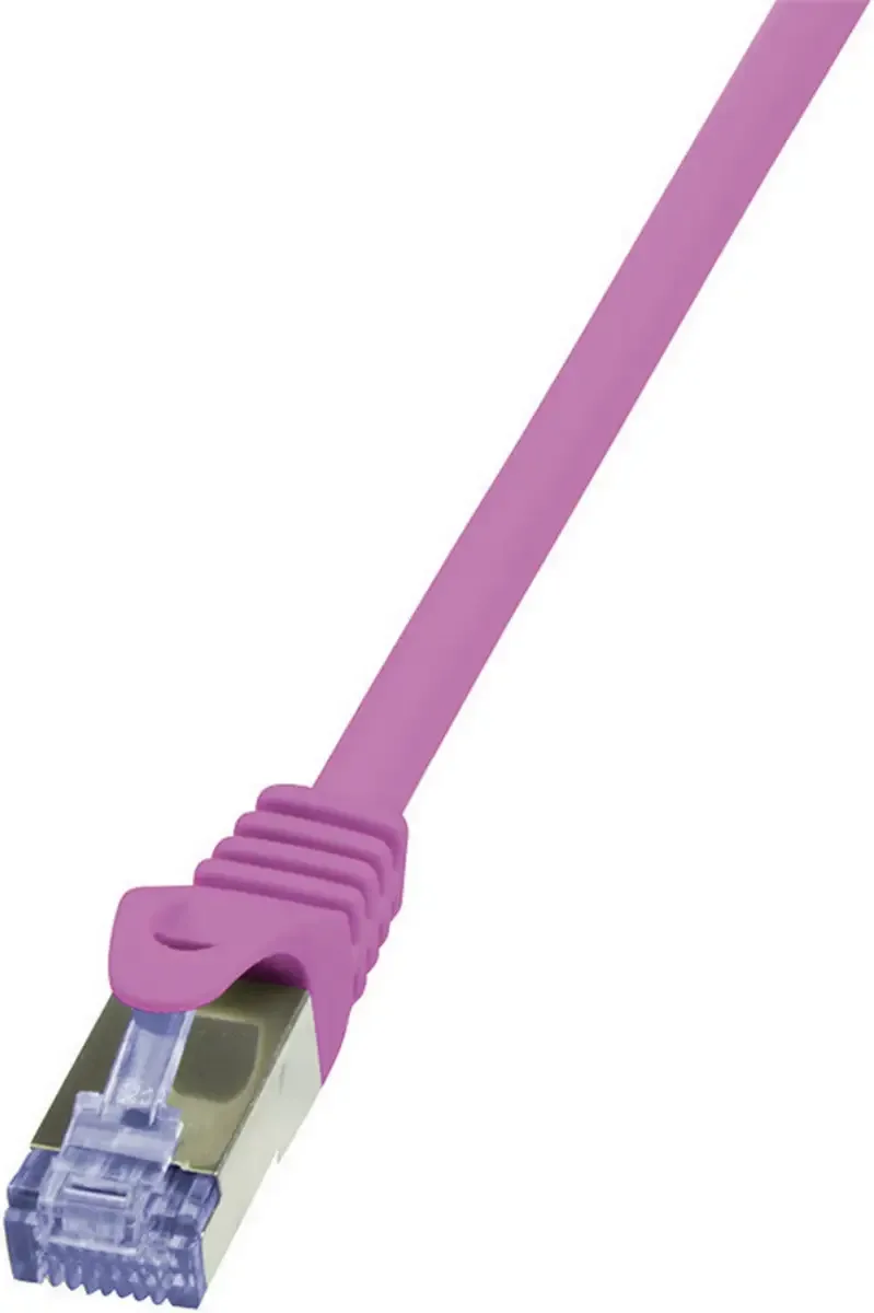 CQ3049S RJ45 Netwerkkabel, patchkabel CAT 6A S/FTP 1.50 m Vlambestendig, Snagless 1 stuk(s) de LogiLink en Rose – photo produit