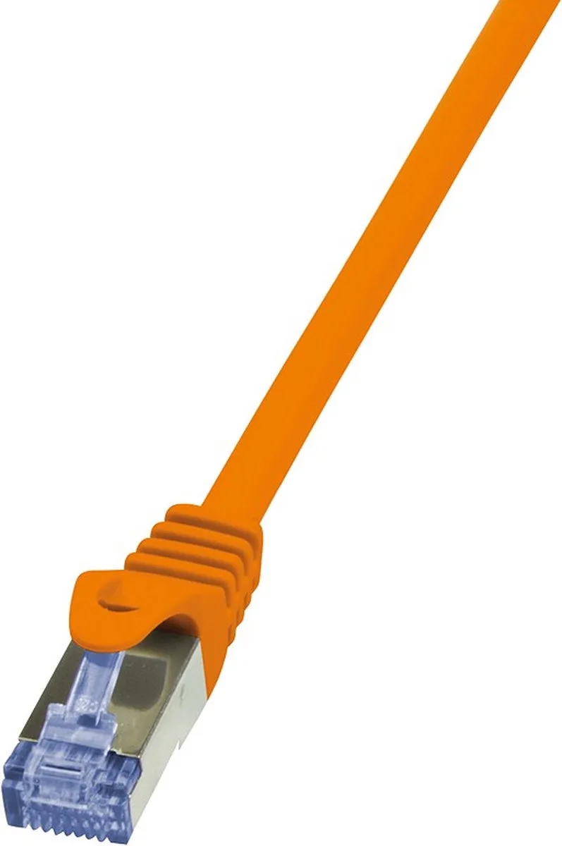 CQ3078S RJ45 Netwerkkabel, patchkabel CAT 6A S/FTP 5.00 m Vlambestendig, Snagless 1 stuk(s) von LogiLink in Orange – Produktfoto