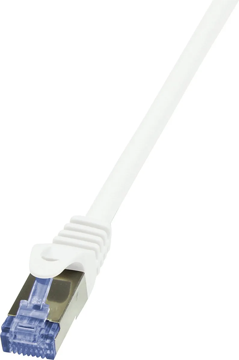 CQ3081S RJ45 Netwerkkabel, patchkabel CAT 6A S/FTP 7.50 m Vlambestendig, Snagless 1 stuk(s) von LogiLink in Weiß – Produktfoto