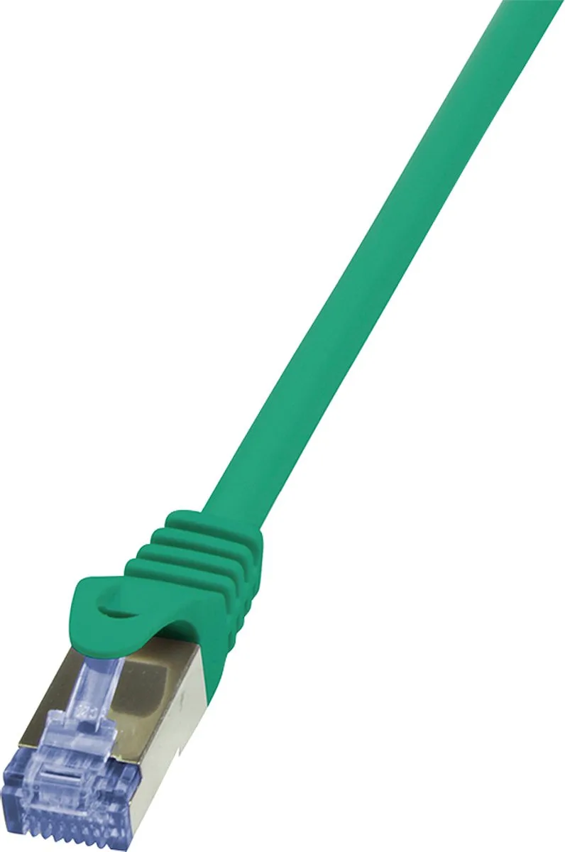 CQ3095S RJ45 Netwerkkabel, patchkabel CAT 6A S/FTP 10.00 m Vlambestendig, Snagless 1 stuk(s) by LogiLink in Green – product photo