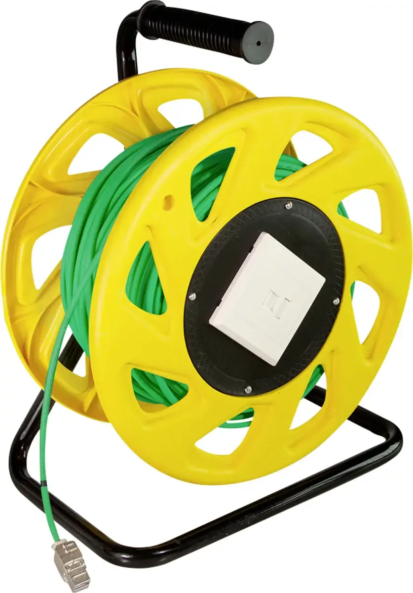 CQ5060S RJ45 Netwerkkabel, patchkabel CAT 7 S/FTP 60 m Halogeenvrij, Laag rookgasgehalte, PUR-mantel 1 stuk(s) från LogiLink i Groen-geel – produktbild