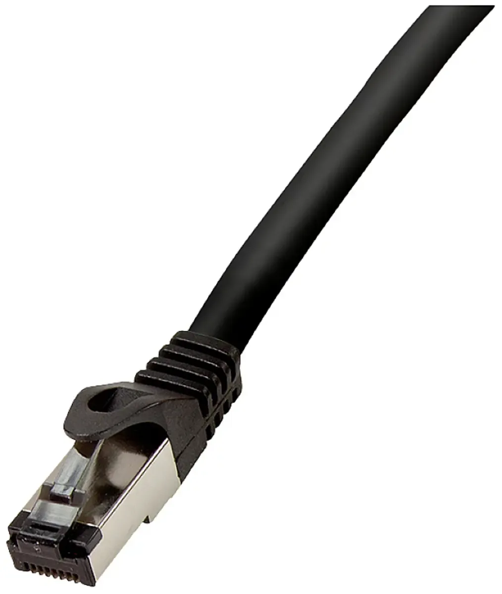 CQ8103S RJ45 Netwerkkabel, patchkabel CAT 8.1 S/FTP 15.00 m Afscherming gevlochten, Halogeenvrij 1 stuk(s) de LogiLink en Noir – photo produit
