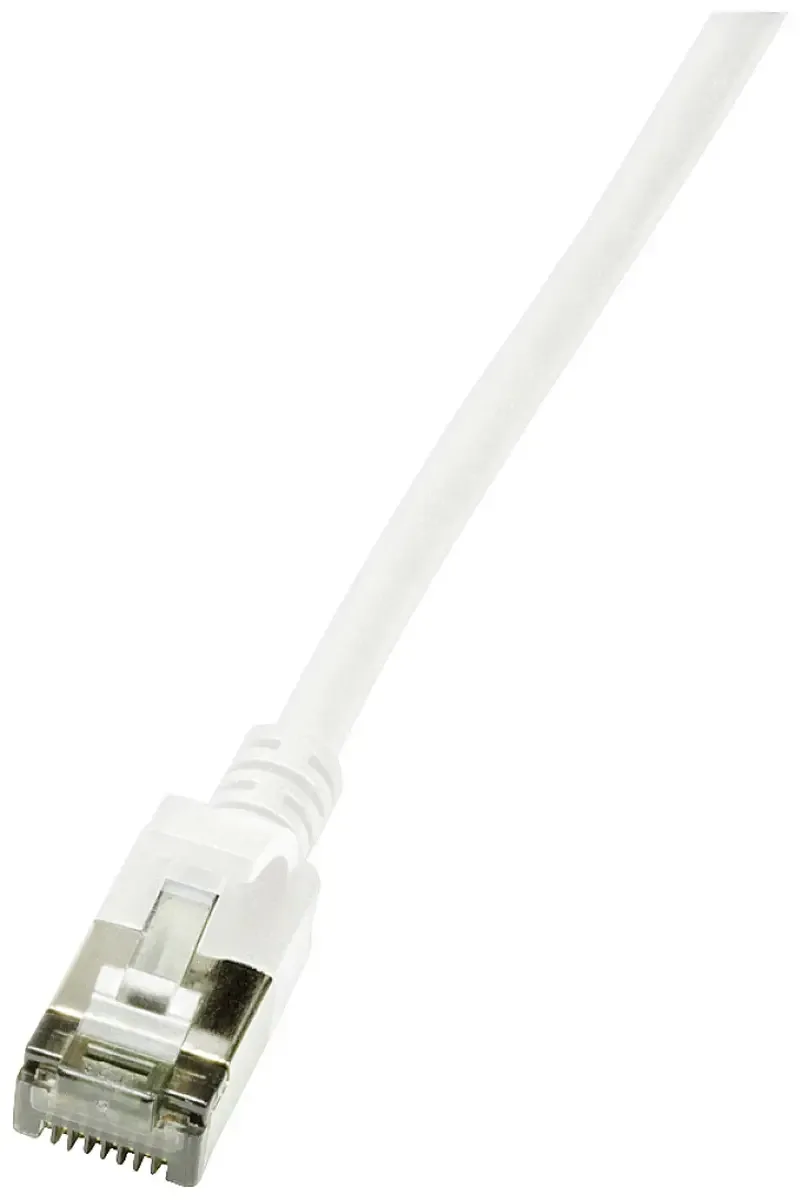 Câble Réseau Cat6 Patchkabel Slim Cat6 de LogiLink en Blanc – photo produit