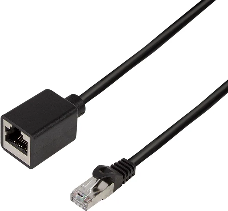 CQX033S netwerkkabel 1 m Cat6a S/FTP (S-STP) Rond de LogiLink en Noir – photo produit