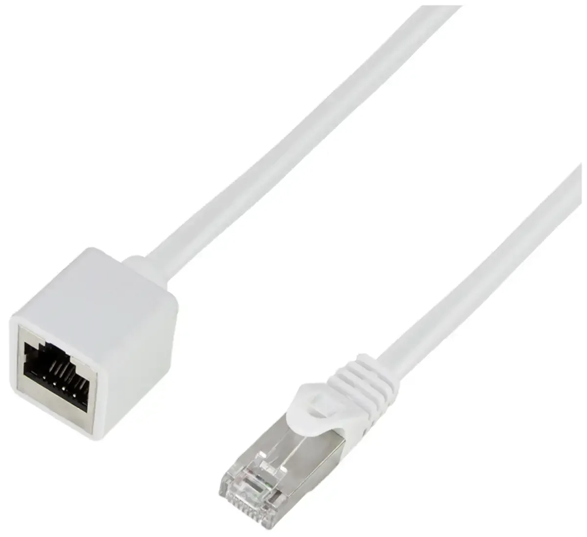 CQX071S RJ45 Netwerkkabel, patchkabel CAT 6A S/FTP 5.00 m Vlambestendig, Halogeenvrij, Afscherming gevlochten 1 stuk(s) de LogiLink en Blanc – photo produit