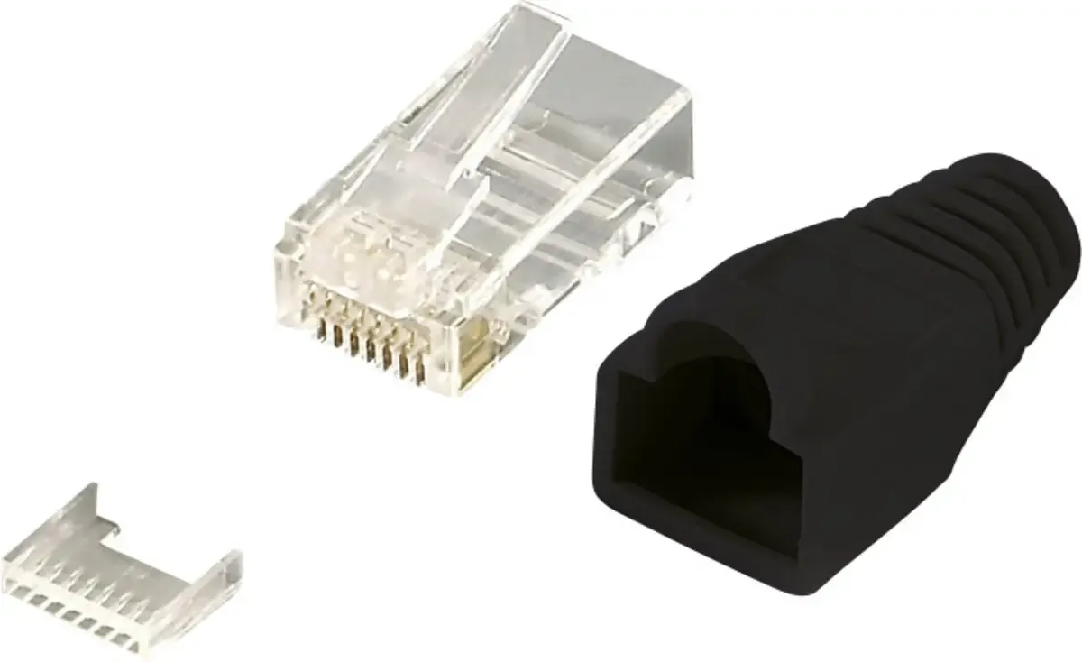 MP0024 RJ45-Steckverbinder CAT 6, ungeschirmt MP0024 Stecker, gerade Pole: 8P8C Polzahl Sensoren 8P8C Schwarz 100 St. de LogiLink – photo produit