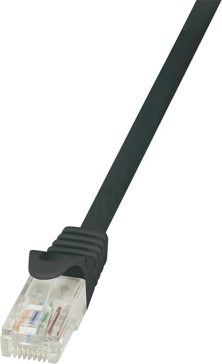 Netwerkkabel Cat6 Patchcord U Utp 0 25M Rj45 Zwarte Draad fra LogiLink i Sort – produktbillede