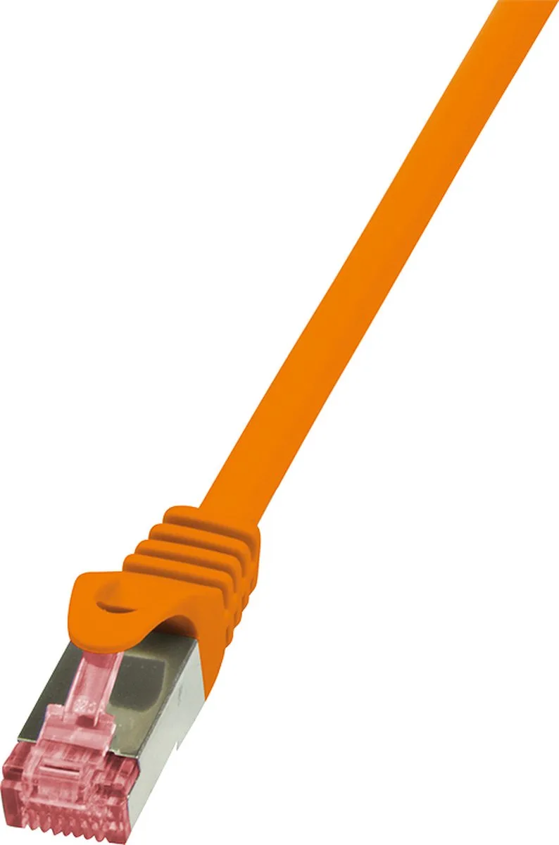 Netwerkkabel - RJ45 - 0,25 m från LogiLink i Orange – produktbild