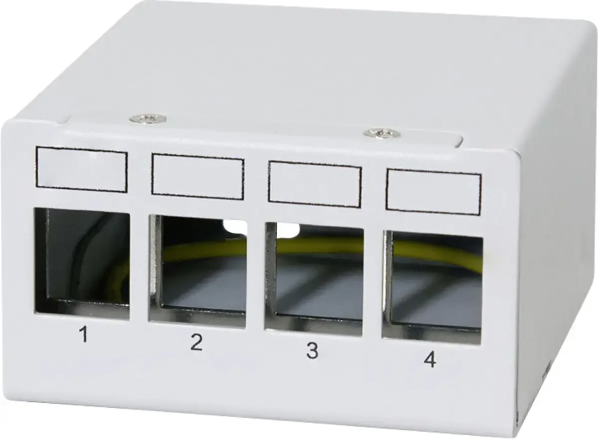 NK4090 Panneau de brassage CAT 6a gris clair (RAL 7035) équipé van LogiLink in Lichtgrijs – productfoto