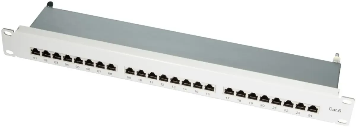 NP0040 24 poorten Netwerkpatchpaneel 483 mm (19) CAT 6 1 HE Meerdere kleuren Ingericht de LogiLink – photo produit