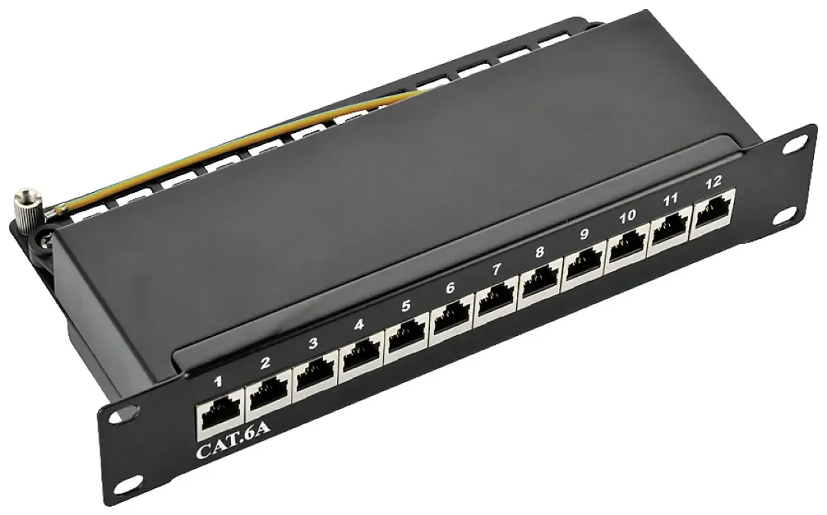 NP0052B 12 poorten CAT 6A 1 HE de LogiLink – photo produit