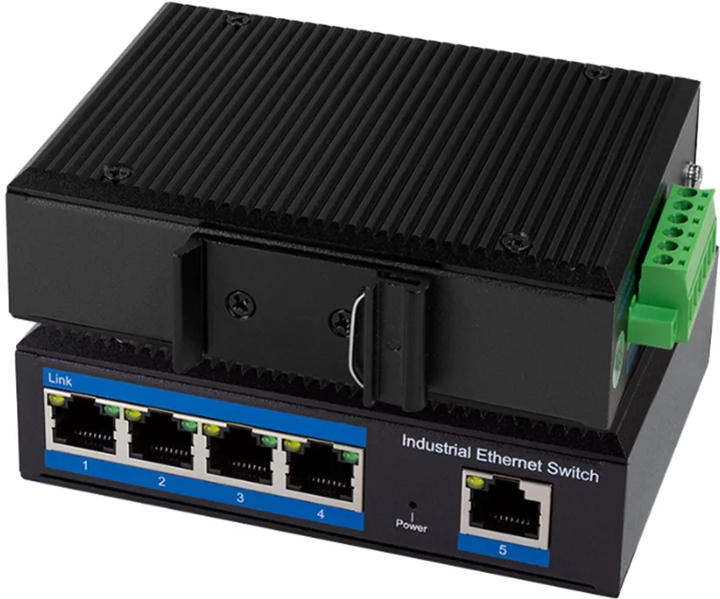 NS200 NS200 Industrial Ethernet Switch 5 poorten 10 / 100 MBit/s by LogiLink in Black – product photo