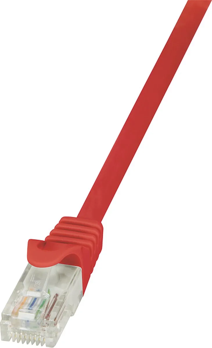 Patchcord Cat.6 U/Utp 0,50M Voor Glasvezelkabel Computernetwerk by LogiLink in Red – product photo