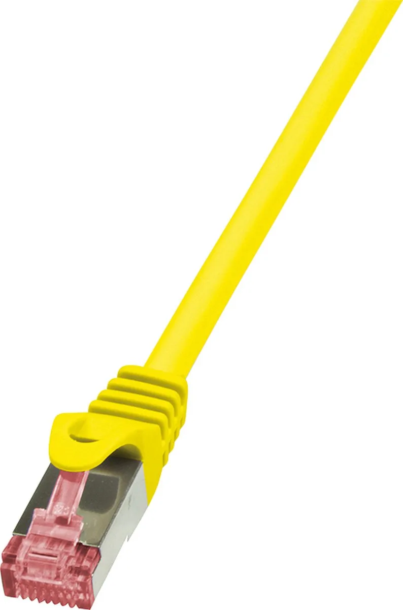 Patchcord Cq2087S Cat.6 S/Ftp 7,50M Snelle Internettransmissie fra LogiLink i Gul – produktbillede