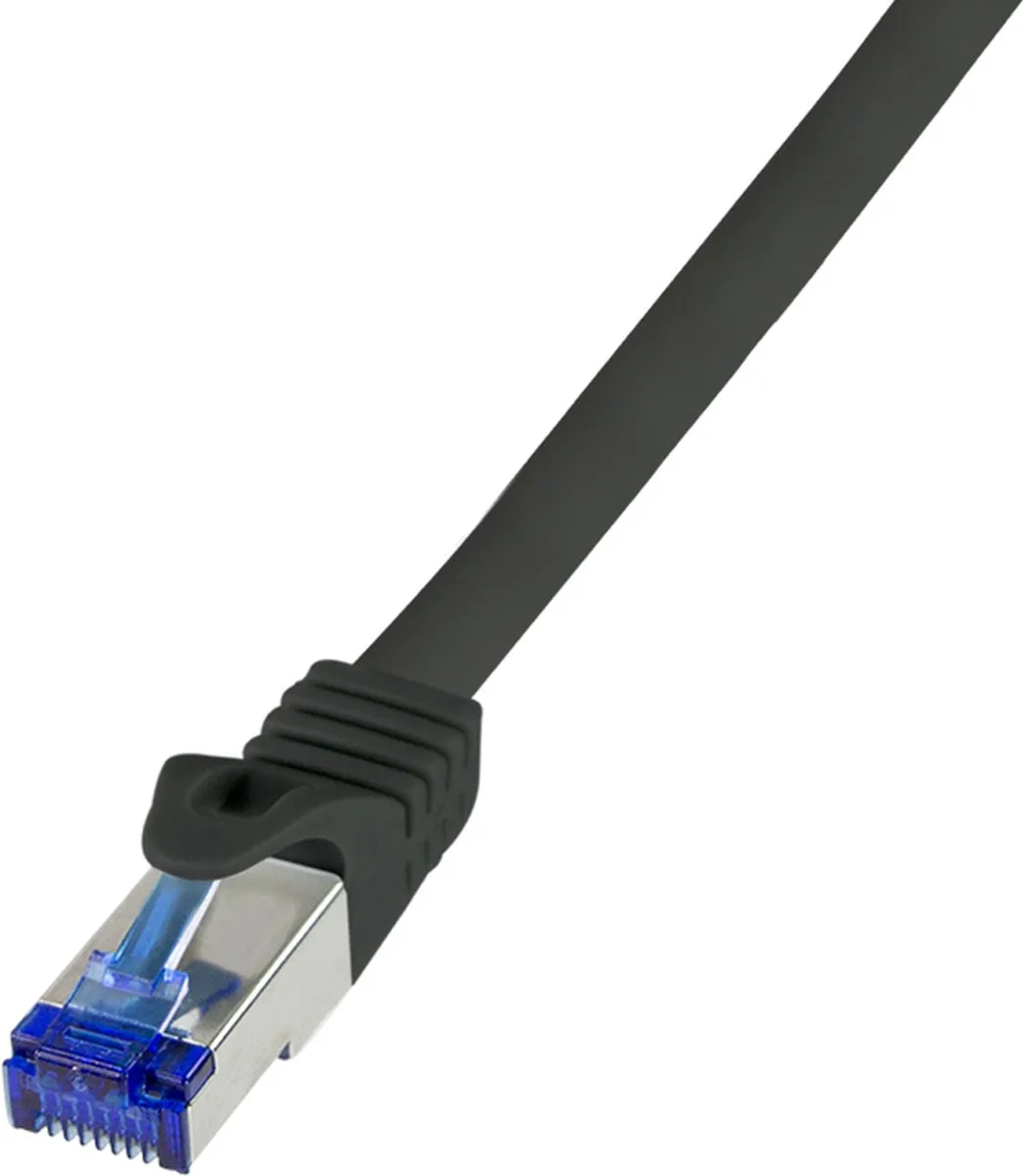 Patchkabel C6A033S Cat.6A S/Ftp Voor Computernetwerk 1,0 M fra LogiLink i Sort – produktbillede