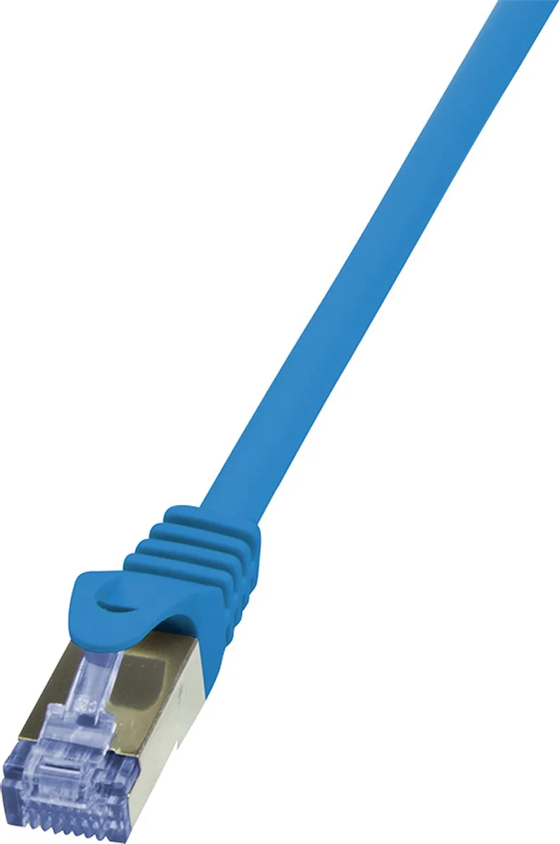 Patchkabel Cat.6A S/Ftp 0,25 M Voor Lan-Netwerk, Blauwe Speedkabel från LogiLink i Blå – produktbild