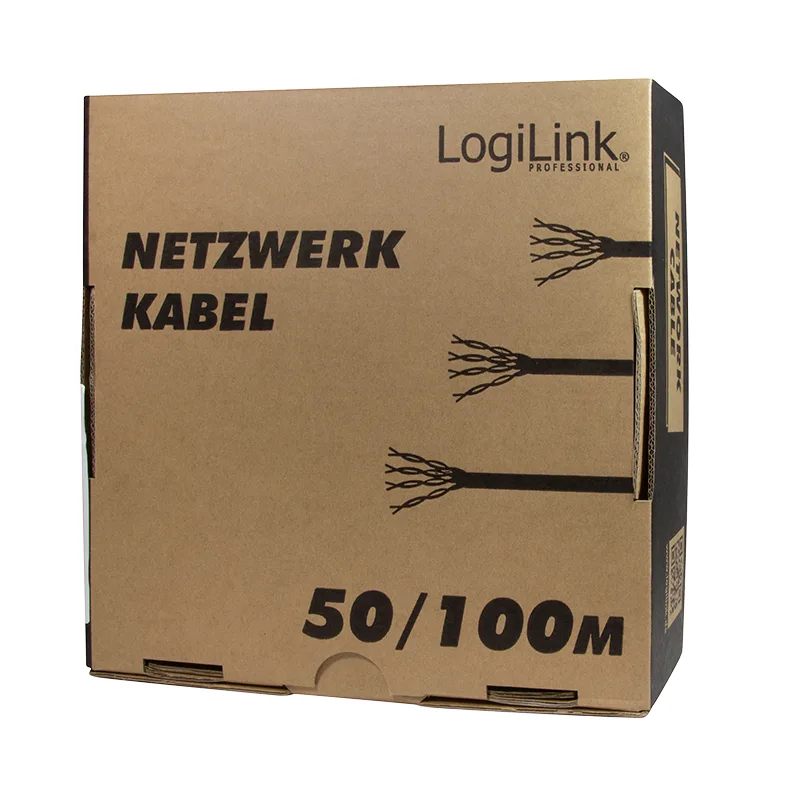 Patchkabel CAT6 U/UTP AWG24 100.00m weiß Econline van LogiLink – productfoto