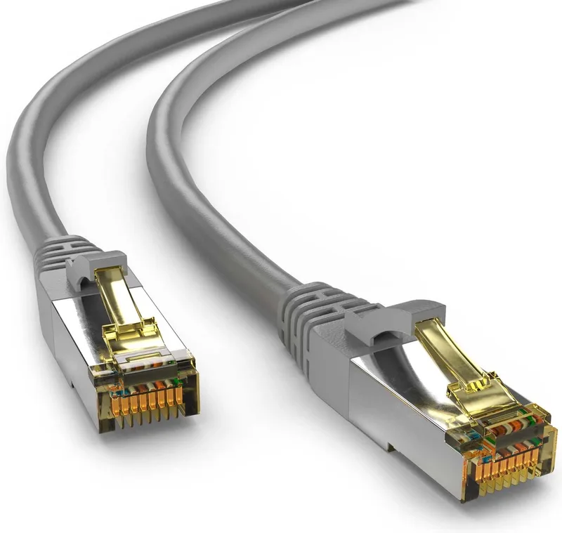 Professional Patchkabel PrimeLine, Cat.6A, S/FTP, grijs, 0,25 m från LogiLink i Vit – produktbild