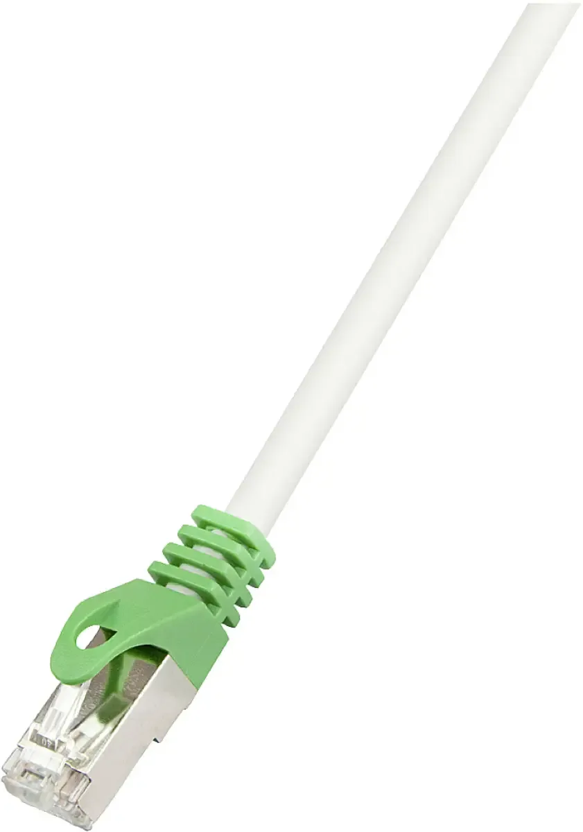 RJ45 (cross) Netwerk Aansluitkabel CAT 6 S/FTP 2.00 m Vlambestendig, Afscherming gevlochten, Afscherming totaal, Halogeenvrij, Pair afscherming by LogiLink in Grey – product photo