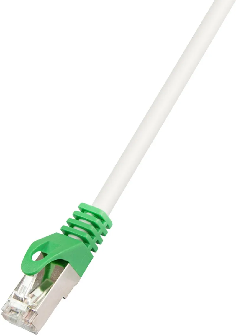 RJ45 (cross) Netwerkkabel Aansluitkabel CAT 6 S/FTP 10.00 m Vlambestendig, Afscherming gevlochten, Afsch från LogiLink i Grå – produktbild