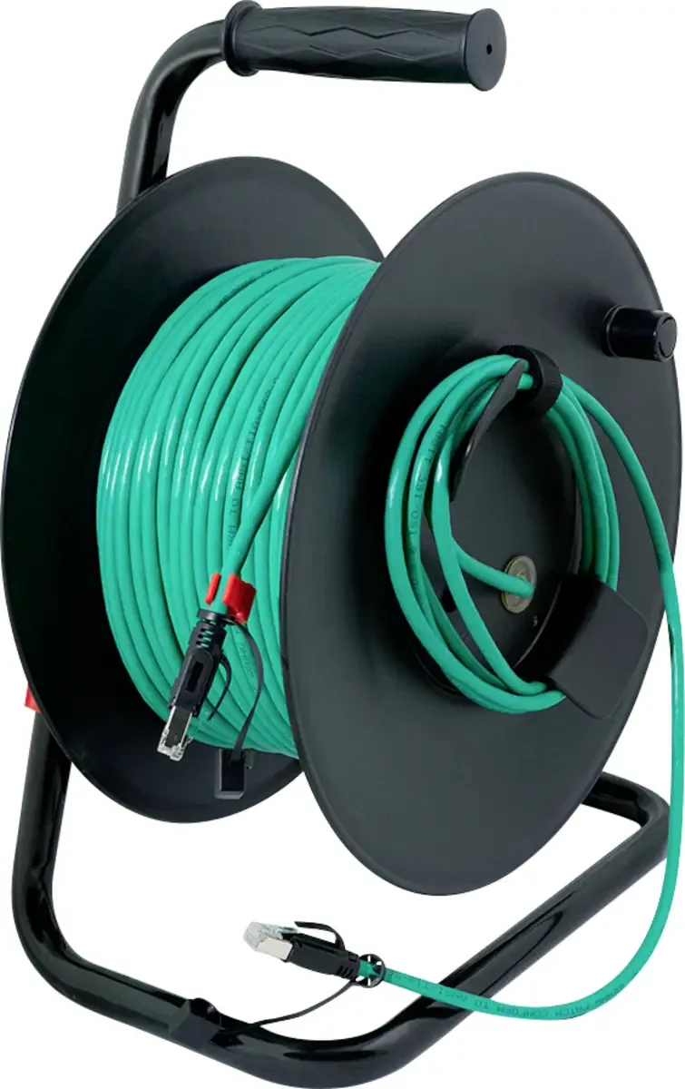 RJ45 Netwerk Kabelhaspel CAT 6A S/FTP 80 m by LogiLink in Green – product photo