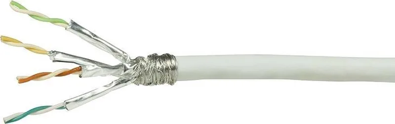 S/FTP CAT7 stug 50M 100% koper (netwerkkabel op rol) - Netwerkkabel - Computerkabel - Kabel by LogiLink in White – product photo