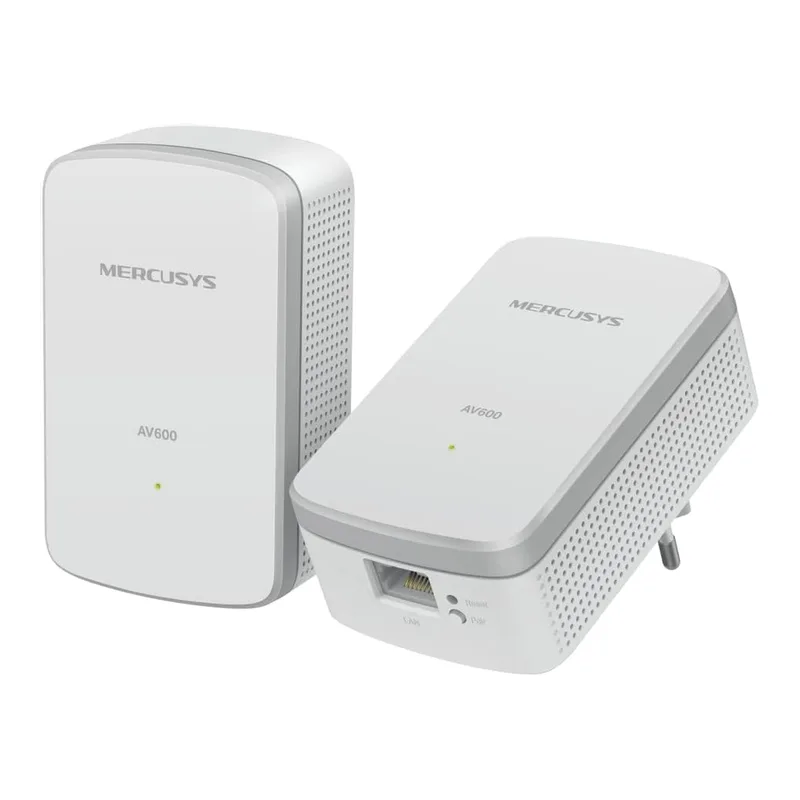 MP300 KIT AV600 Powerline Adapter Set, WLAN 600 Mbit/s, Gigabit-Port, Plug & Play, Energiesparfunktion, kompatibel mit HomePlug AV/AV2 van Mercusys – productfoto