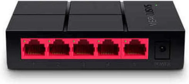 MS105G - Netwerkswitch - Gigabit Ethernet - 5 Poorten van Mercusys in Zwart – productfoto