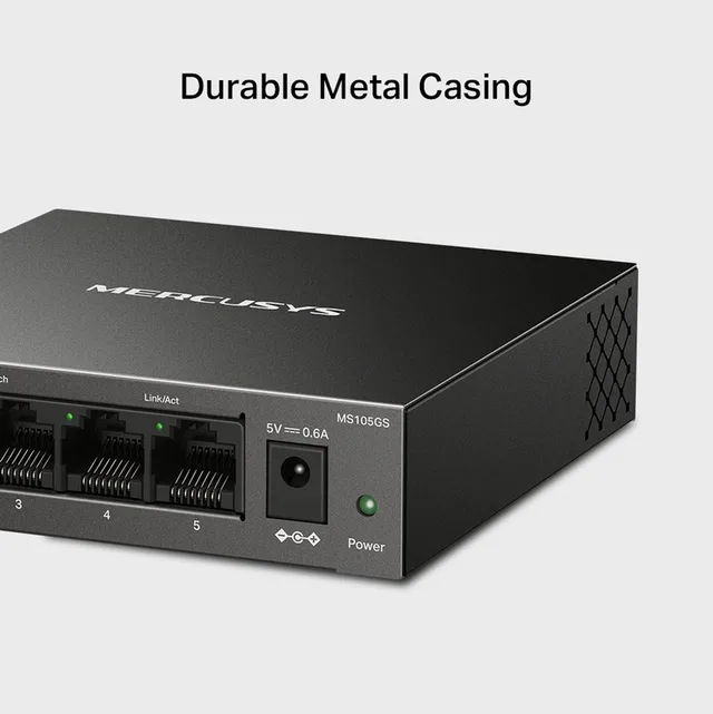 MS105GS - Netwerkswitch - Unmanaged - Gigabit Ethernet - 5-Poorten