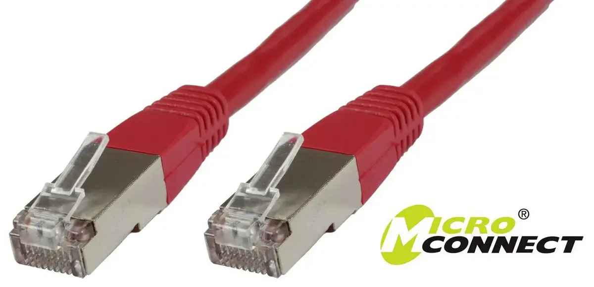 B-FTP615R RJ45 Patchkabel 15 m Rot 1 St. van Microconnect – productfoto