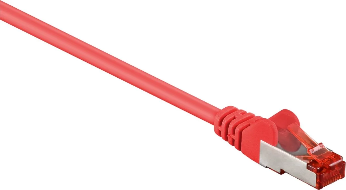 S/FTP CAT6 Gigabit netwerkkabel / LSZH - 5 meter van Microconnect in Rood – productfoto
