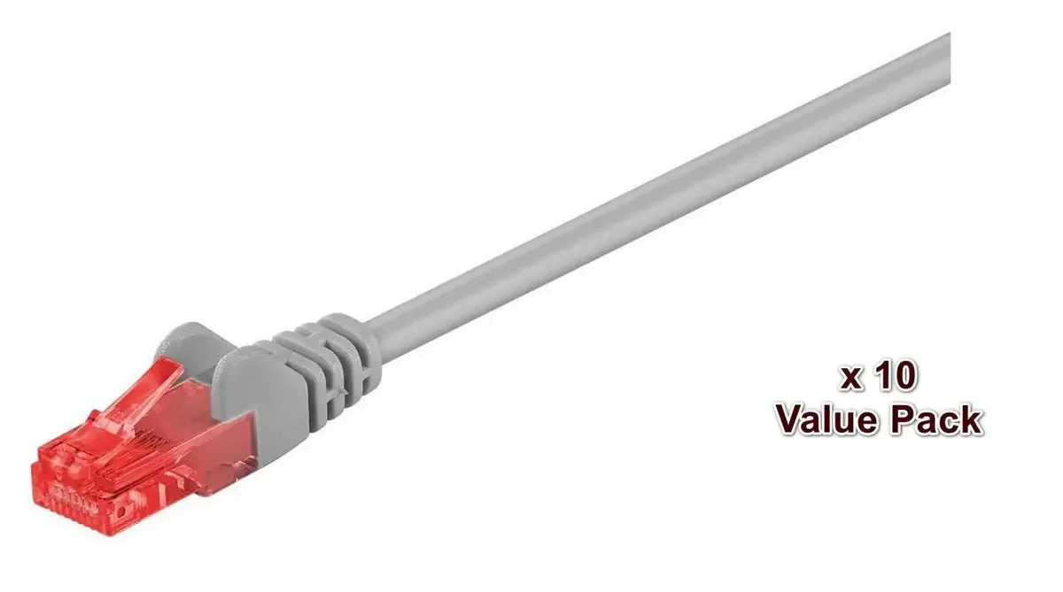 V-UTP6005VP RJ45 Patchkabel 0.5 m Grau 10 St. van Microconnect – productfoto