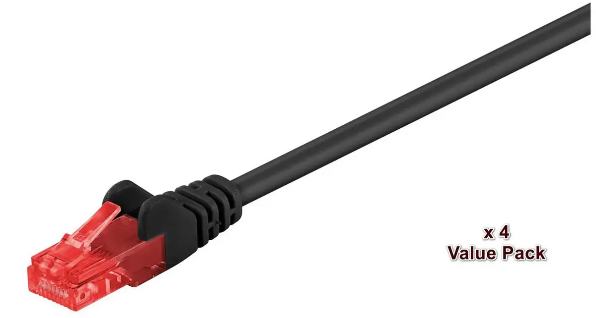 V-UTP620SVP RJ45 netwerkkabel, patchkabel 20 m, 4 st. van Microconnect in Zwart – productfoto