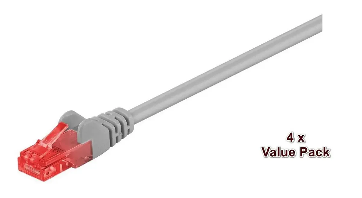 V-UTP620VP RJ45 netwerkkabel, patchkabel 20 m, 4 st. van Microconnect in Grijs – productfoto
