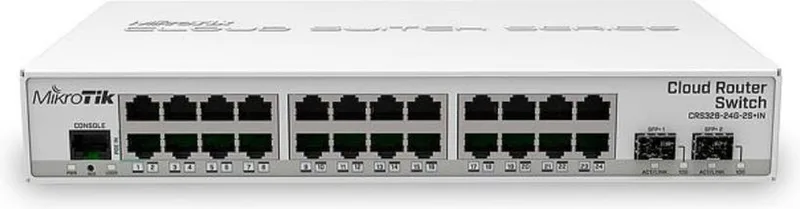 CRS326-24G-2S+IN netwerk-switch Managed Gigabit Ethernet (10/100/1000) Power over Ethernet (PoE) von MikroTik in Weiß – Produktfoto