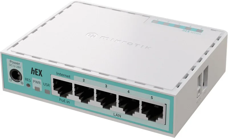 Hex 5 Gigabit Ports 512 Mb Ram E50ug Router One Size / EU Plug 220V van MikroTik in Zilver – productfoto